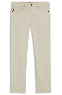 Slim-fit pants washed stretch cotton