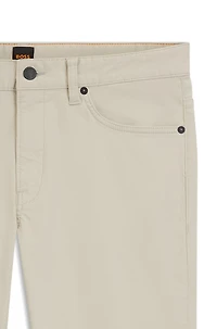 Slim-fit pants washed stretch cotton