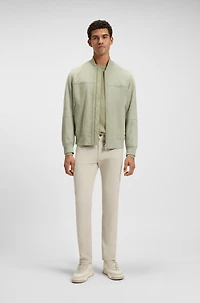 Slim-fit pants washed stretch cotton