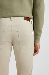 Slim-fit pants washed stretch cotton