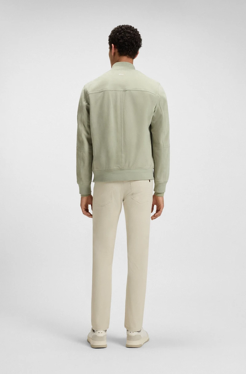 Slim-fit pants washed stretch cotton