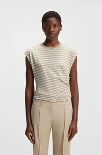 Striped top cotton jersey