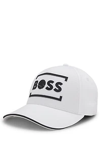 Logo-artwork cap in cotton twill