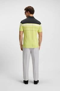 Slim-fit polo shirt quick-dry stretch cotton