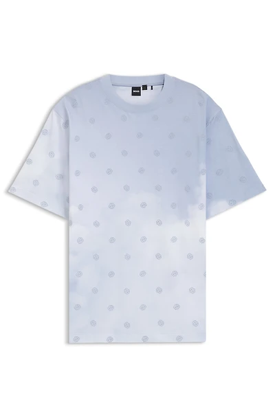 Interlock-cotton T-shirt with Double B monograms