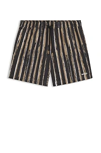 Printed swim shorts with logo detail