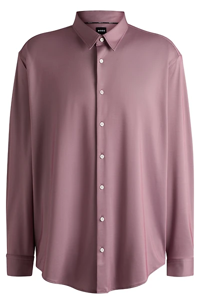 Slim-fit shirt performance-stretch fabric