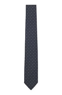 Silk-blend tie with jacquard pattern