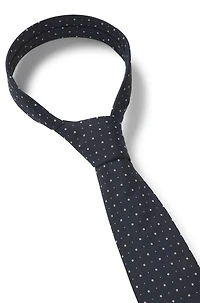 Silk-blend tie with jacquard pattern