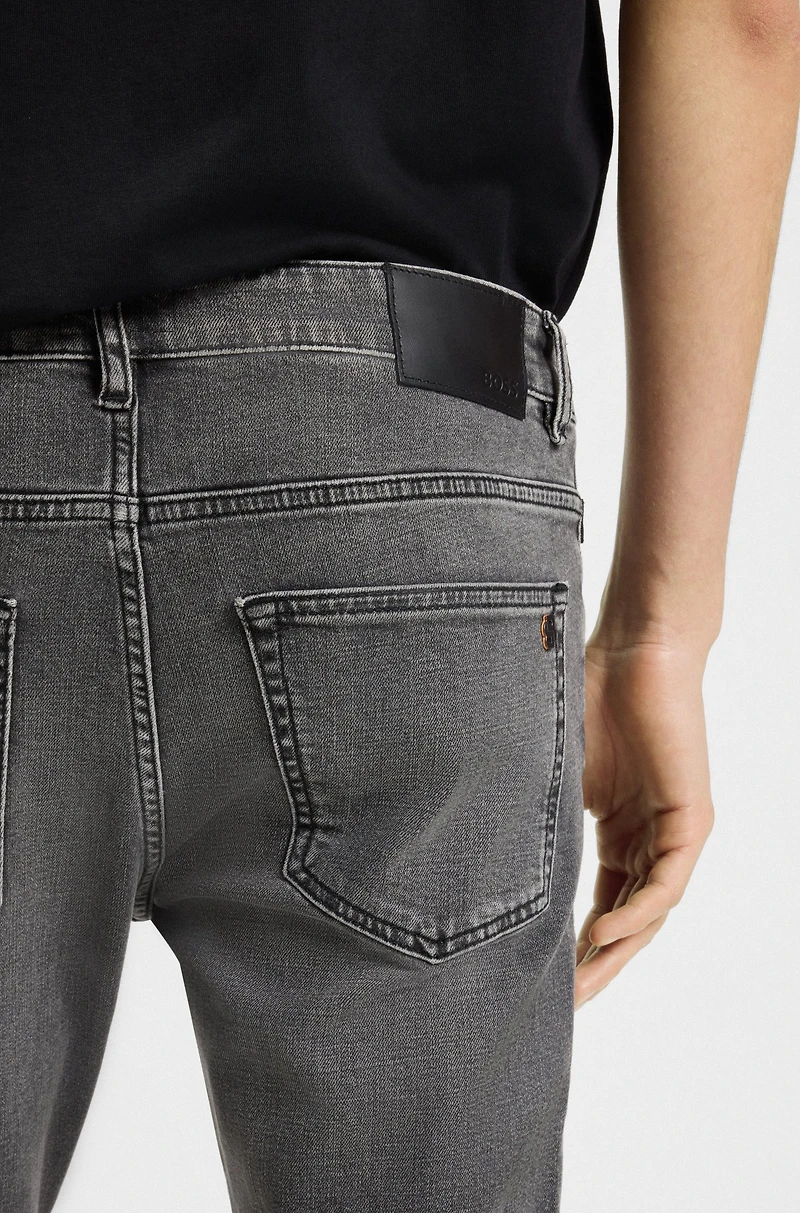 Slim-fit jeans lightweight gray comfort-stretch denim
