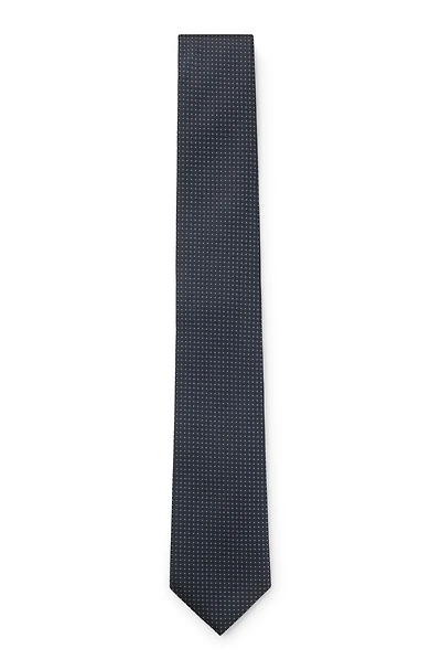 Silk-blend tie with micro pattern