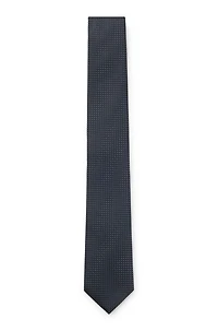 Silk-blend tie with micro pattern