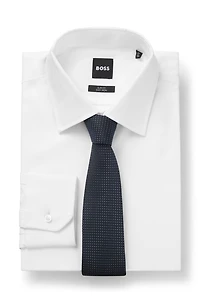 Silk-blend tie with micro pattern