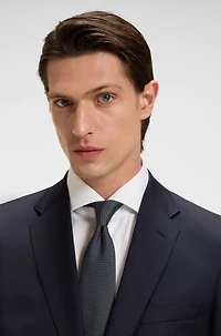 Silk-blend tie with micro pattern