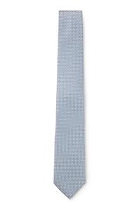 Micro-pattern tie in a silk blend