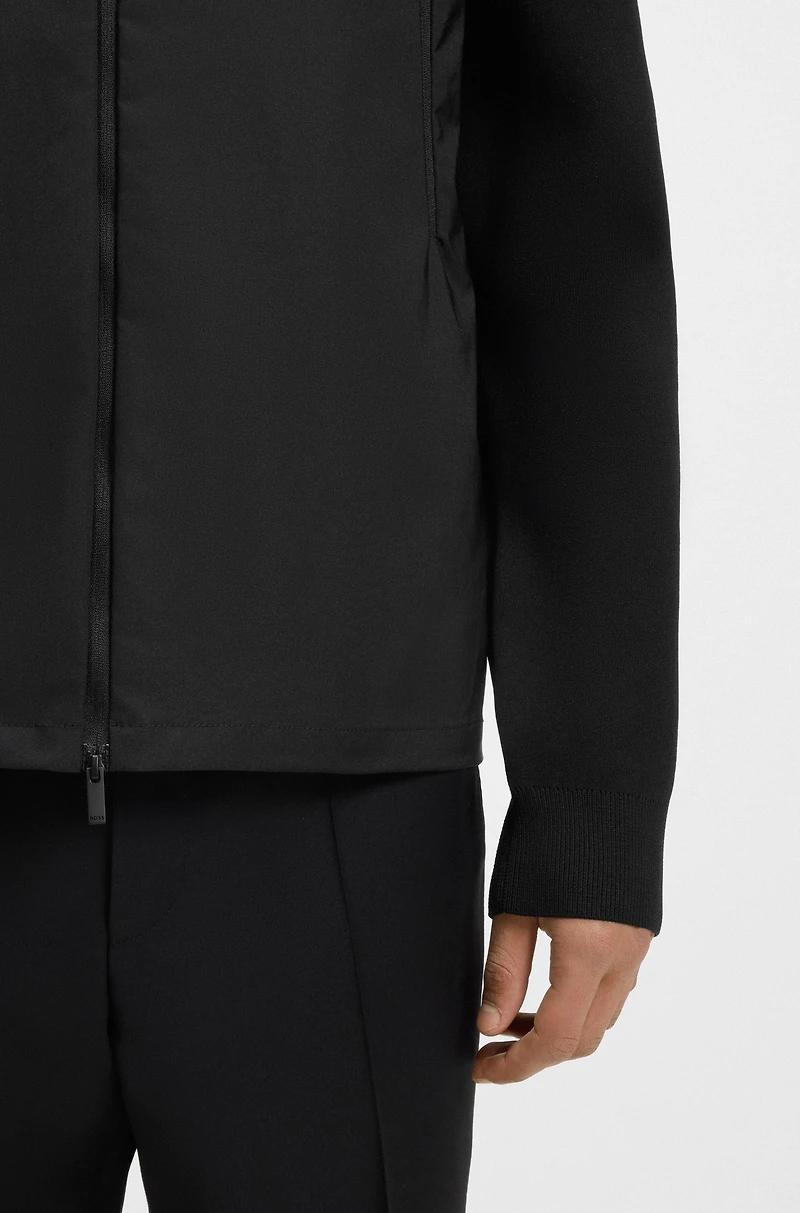 Regular-fit hooded jacket with weather protection