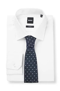 Silk-blend tie with micro Double B monograms