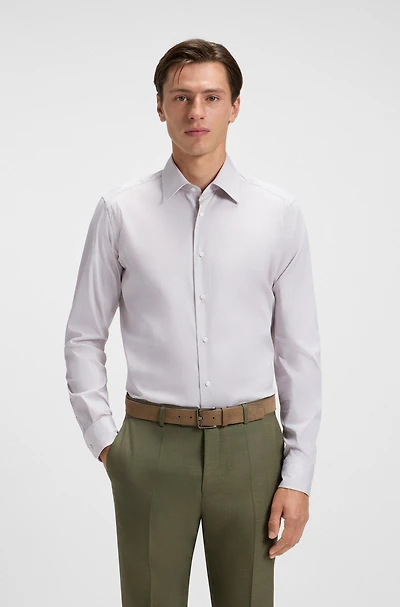 Regular-fit shirt an Italian-made cotton blend