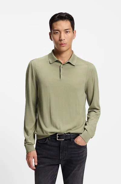 Polo sweater wool, silk and cashmere