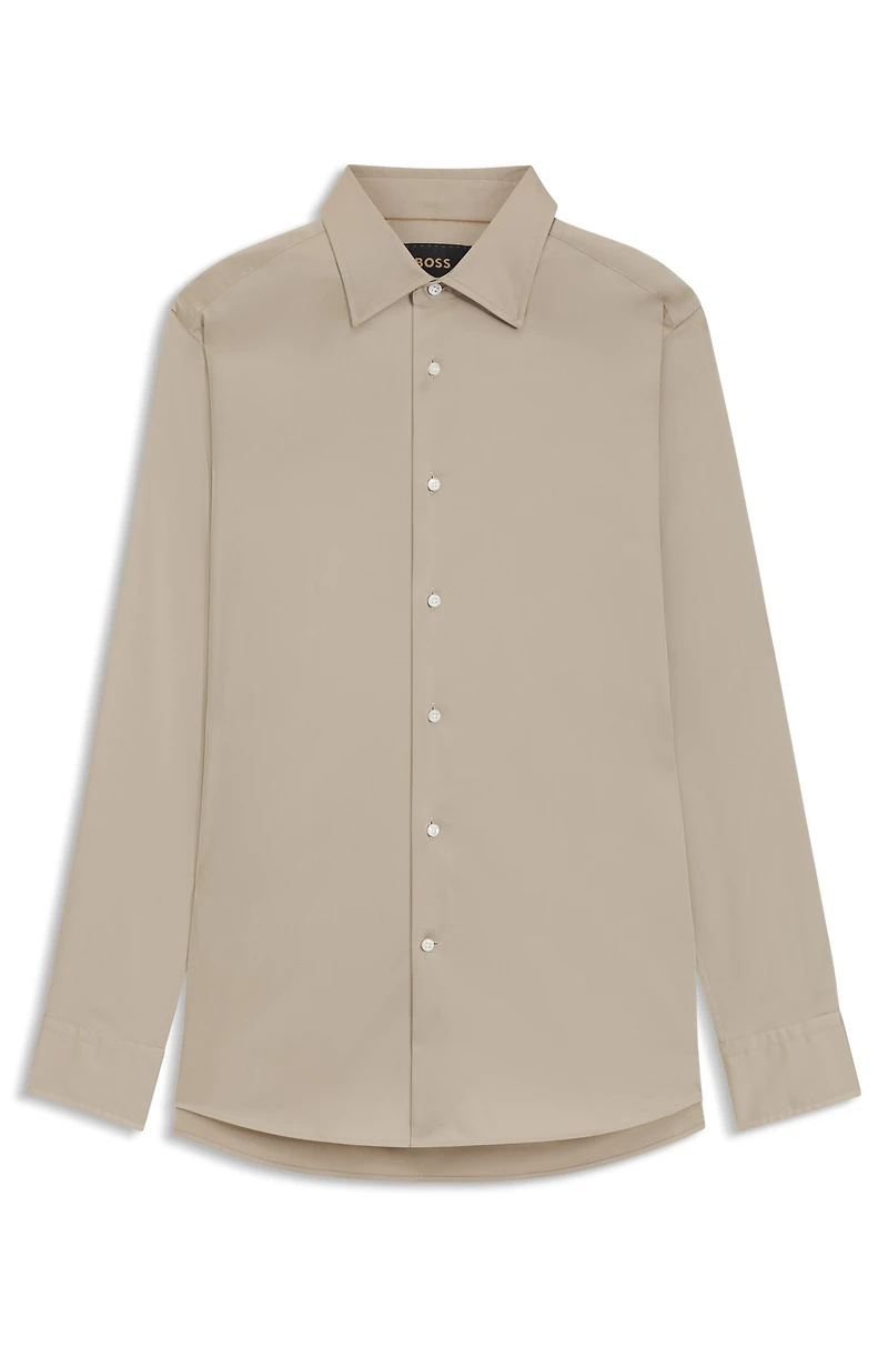 Slim-fit shirt Italian-made poplin