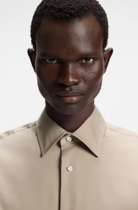 Slim-fit shirt Italian-made poplin