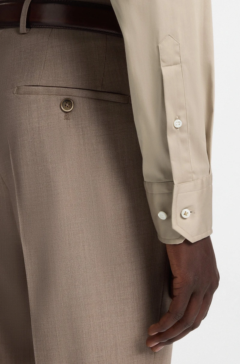 Slim-fit shirt Italian-made poplin