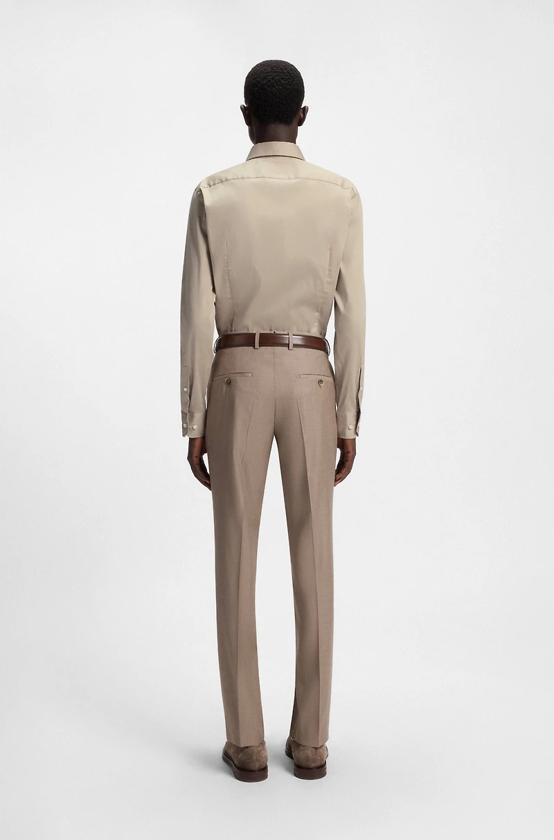 Slim-fit shirt Italian-made poplin