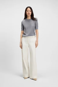 Virgin-wool sweater a slim fit