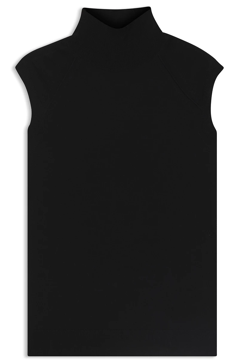 High-neck top merino wool