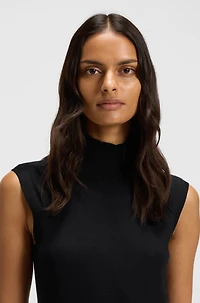 High-neck top merino wool