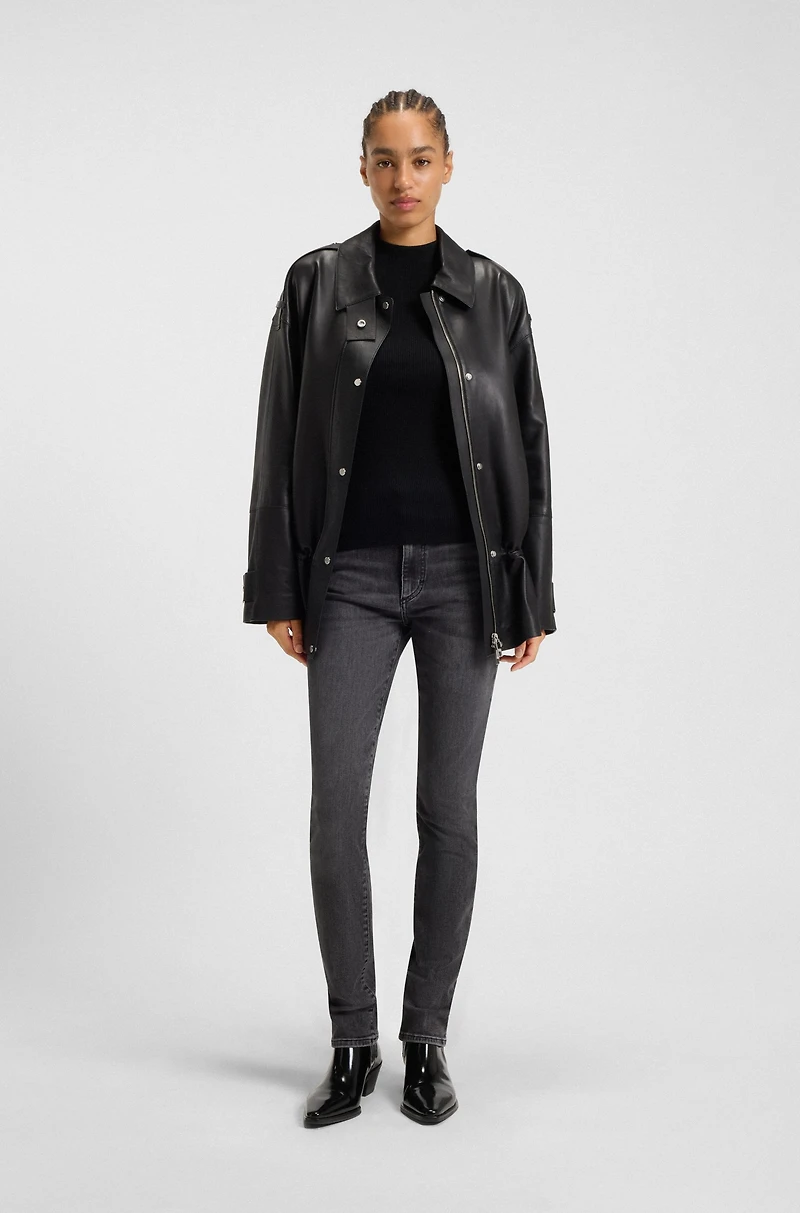 Slim-fit jeans dark-gray stretch denim