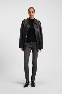 Slim-fit jeans dark-gray stretch denim