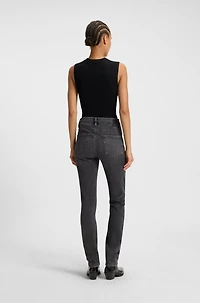 Slim-fit jeans dark-gray stretch denim