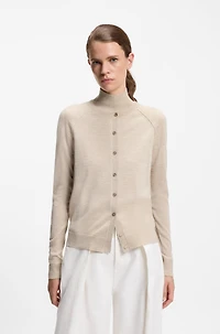 Button-up cardigan extra-fine merino wool
