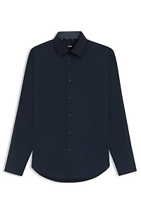 Regular-fit shirt easy-iron stretch-cotton poplin