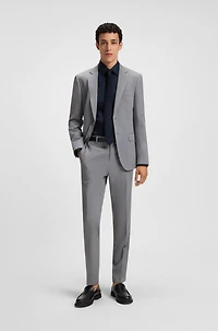 Regular-fit shirt easy-iron stretch-cotton poplin