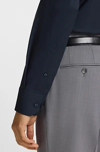 Regular-fit shirt easy-iron stretch-cotton poplin