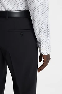 Slim-fit shirt printed Oxford stretch cotton