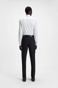 Slim-fit shirt printed Oxford stretch cotton