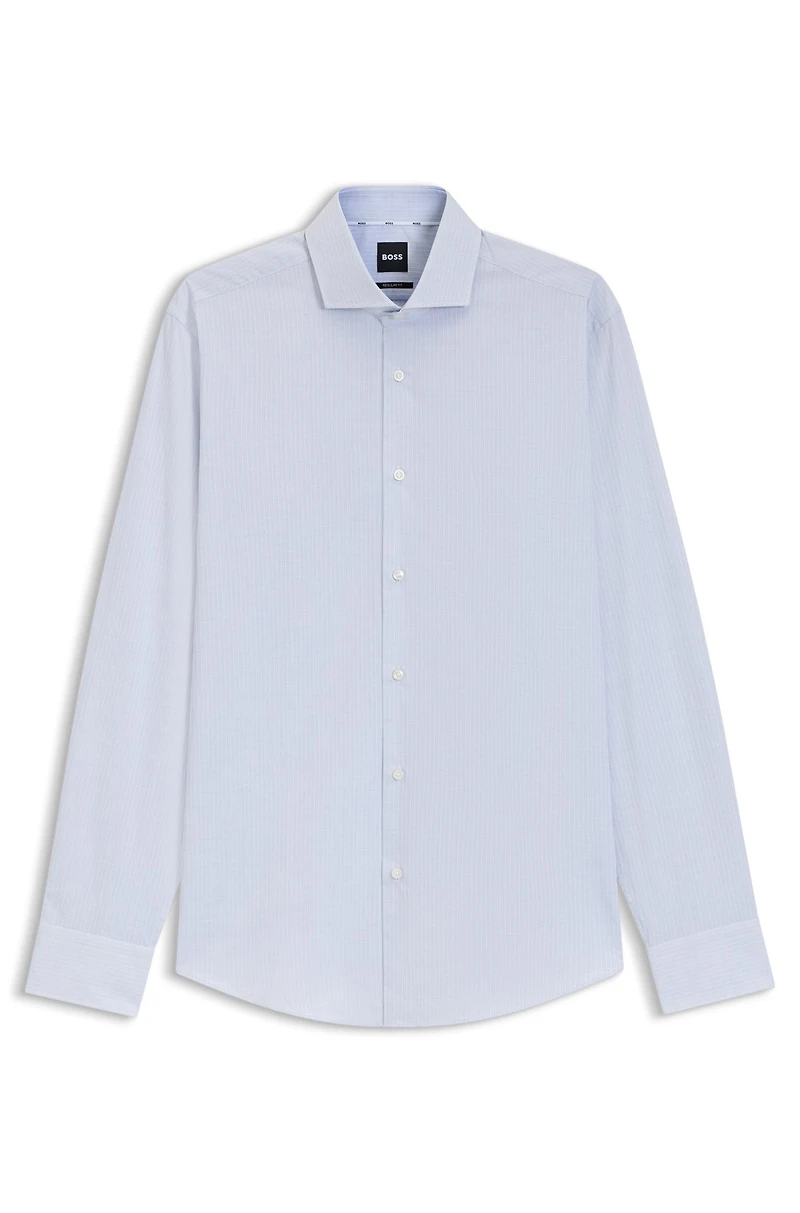 Regular-fit shirt structured dobby cotton