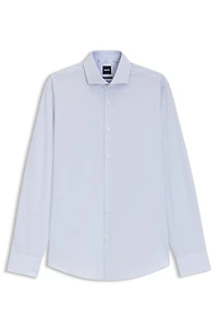 Regular-fit shirt structured dobby cotton