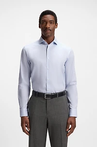 Regular-fit shirt structured dobby cotton