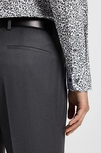 Slim-fit shirt floral-print stretch-cotton poplin