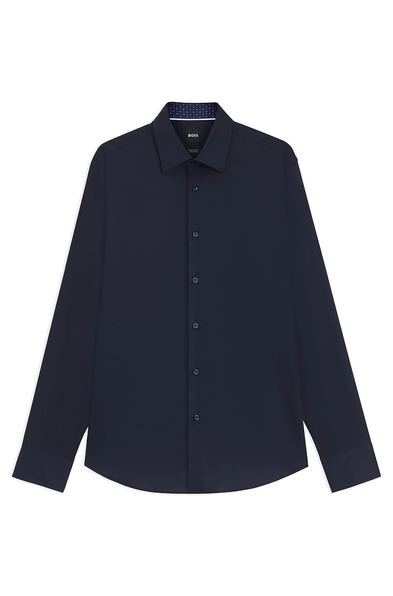 Regular-fit shirt easy-iron cotton poplin