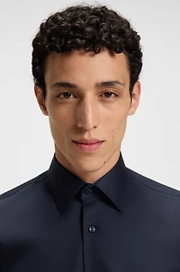Regular-fit shirt easy-iron cotton poplin