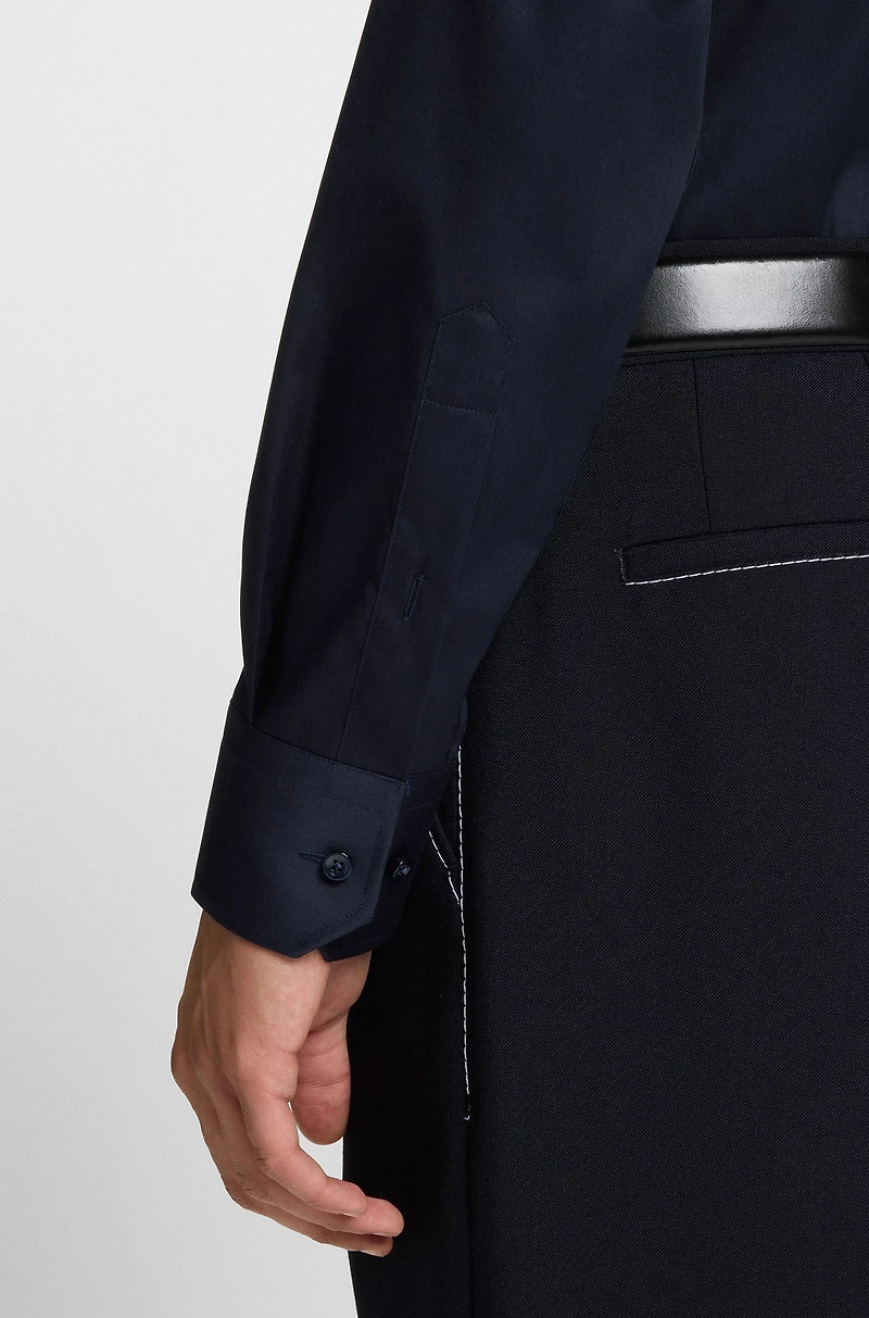 Regular-fit shirt easy-iron cotton poplin