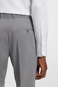 Slim-fit shirt patterned stretch cotton