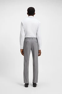 Slim-fit shirt patterned stretch cotton