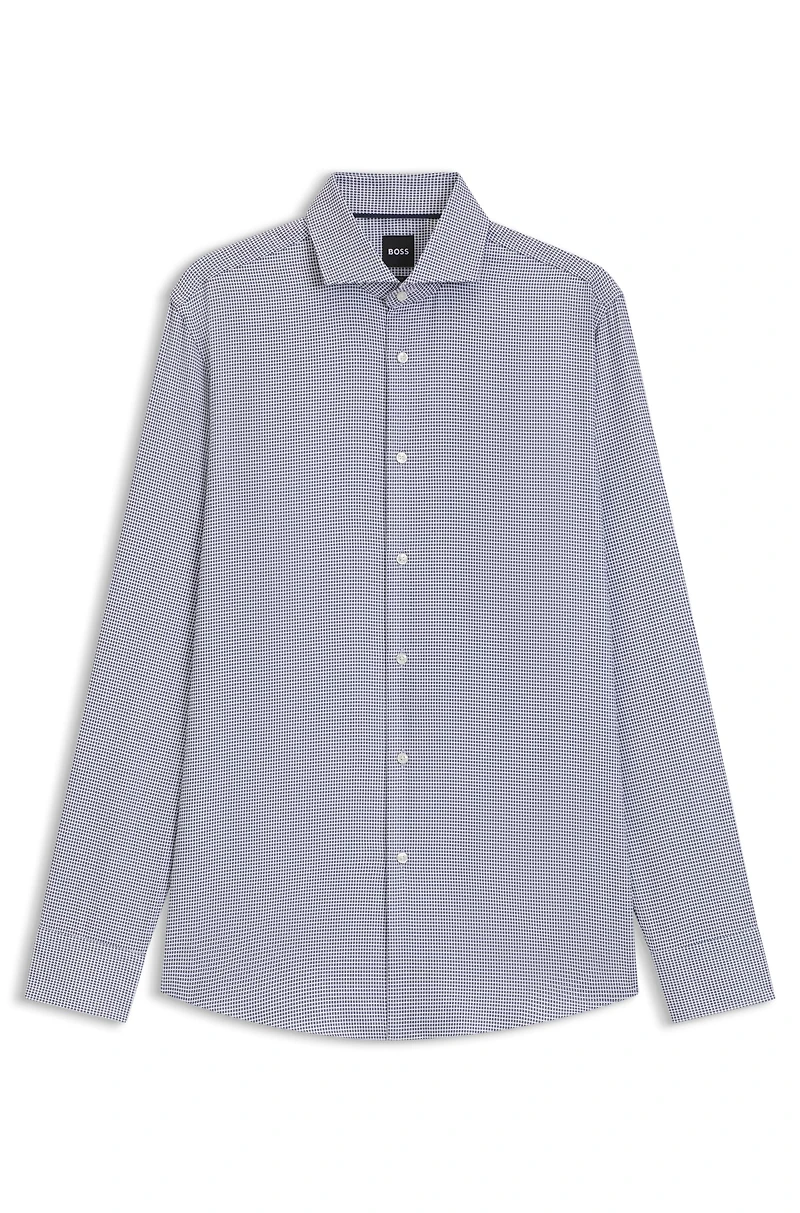 Slim-fit shirt structured cotton
