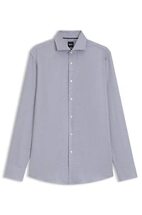 Slim-fit shirt structured cotton